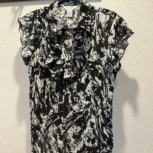 black and white blouse, Allison Taylor, L